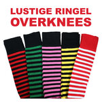 Overknees Strümpfe bunt gestreift - 4