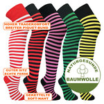 Overknees Strümpfe bunt gestreift - 2