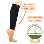 Armstulpen Beinstulpen Baumwolle schwarz - 2