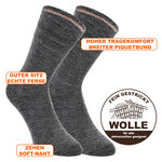 Wollsocken ohne Gummidruck camano CA-Soft anthrazit - 2