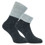 Alpaka-Wolle Umschlagsocken anthrazit-grau - 4