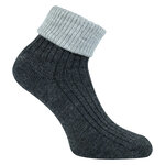 Alpaka-Wolle Umschlagsocken anthrazit-grau - 7