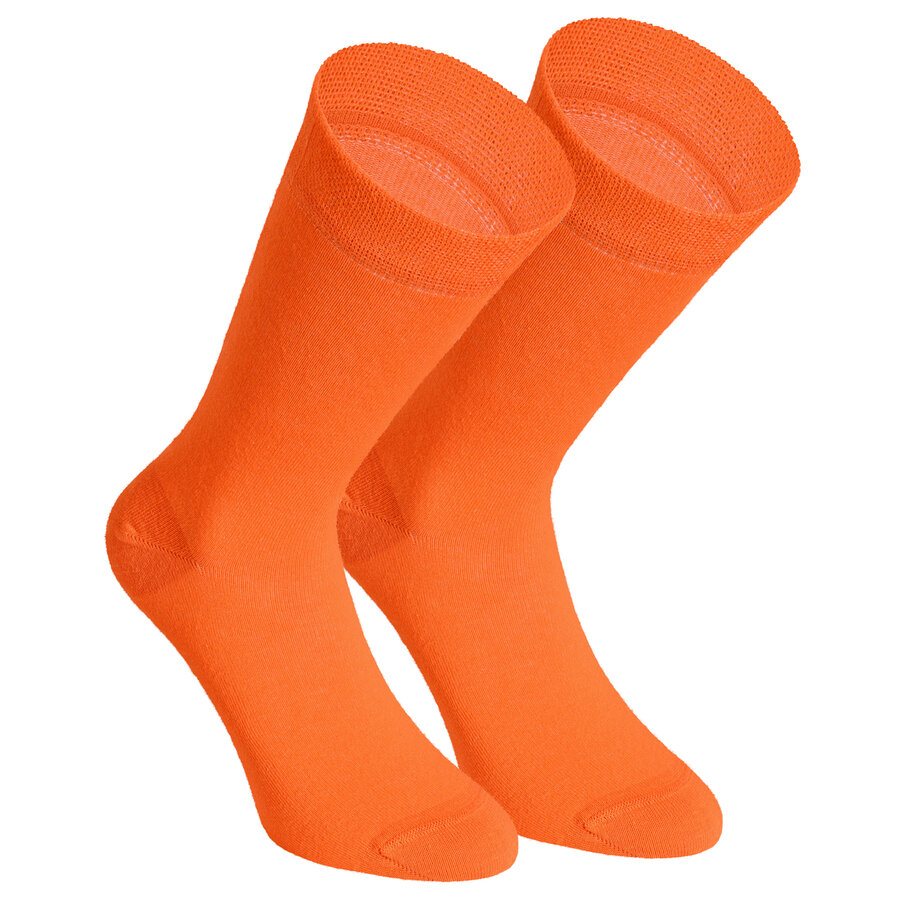 Herrensocken ohne Gummidruck orange