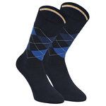 Socken ohne Gummidruck Argyle Karo Muster Camano CA-SOFT marine - 1