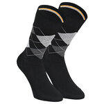 Herrensocken ohne Gummidruck Argyle Karo Muster Camano CA-SOFT grau - 1
