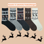 Wollsocken mit Alpakawolle Norweger-Design - 3