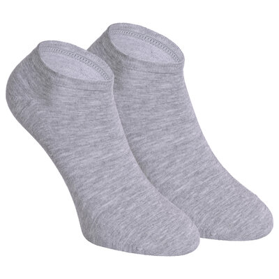 Damen Sneakersocken seidenweich grau-melange Camano silky touch