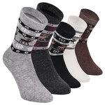 Wollsocken mit Alpakawolle Norweger-Design - 1