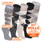 Alpaka Wolle Kniestrümpfe kariert - 2