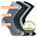 Damen Socken ohne Gummidruck Baumwolle Streifen Punkte modern grey - 2