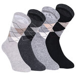 Alpaka Woll-Socken Karo-Design - 1