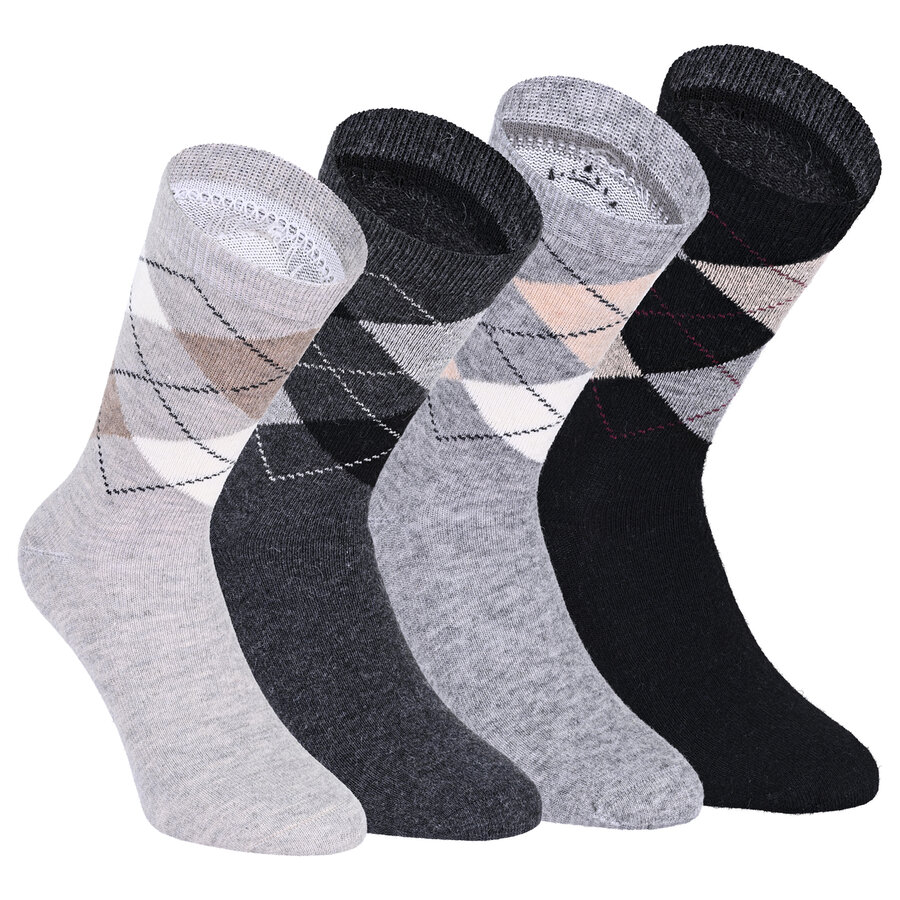 Alpaka Woll-Socken Karo-Design