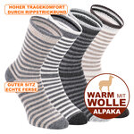 Kinder Alpaka Wollsocken Ringel-Look - 2