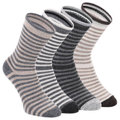 Kinder Alpaka Wollsocken Ringel-Look