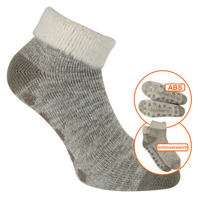 Kurze Cosy Socken Superflausch mit ABS Noppen Camano