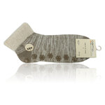 Kurze Kuschelsocken Superflausch ABS Noppen Camano beige - 2