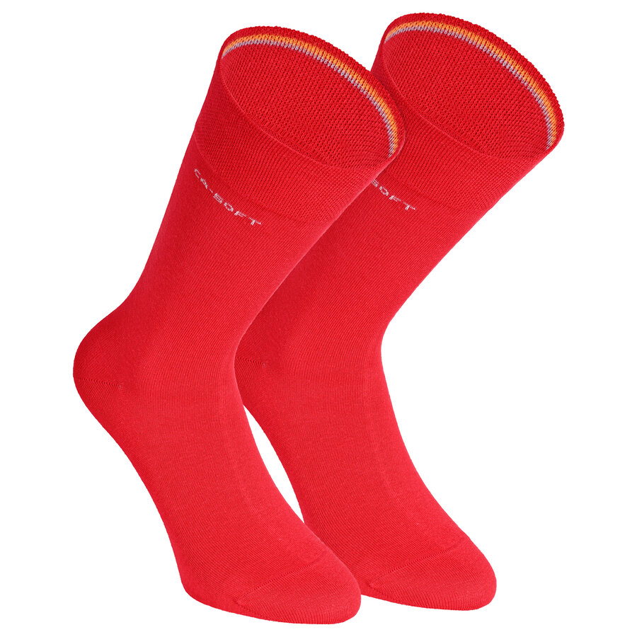 Herrensocken ohne Gummi-Druck camano CA-SOFT rot