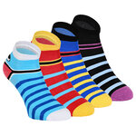 Kinder Sneakersocken Baumwolle Ringel Hackengesicht - 1