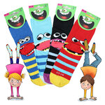 Kindersocken Baumwolle Ringel Hackengesicht - 4
