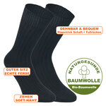 100% GOTS Bio-Baumwolle Socken schwarz - 2