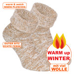 Kuschel Wolle Socken beige - 9