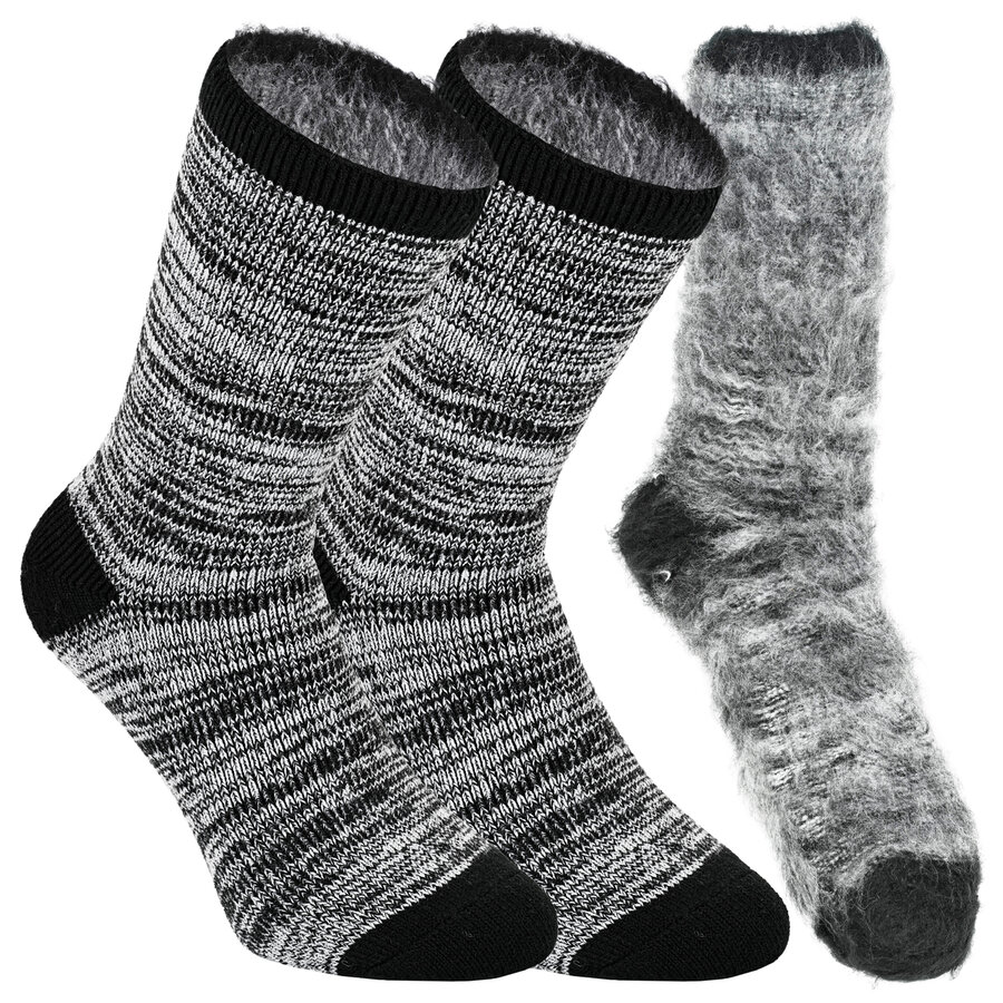 Thermo-Socken Camano warm-up schwarz-melange