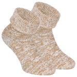 Kuschel Wolle Socken beige - 1