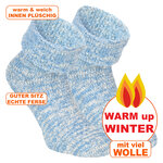 Kuschel Wollsocken blau - 9