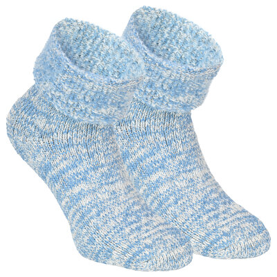 Extra dicke warme Kuschel Wolle Socken mit Umschlag innen Vollplüsch