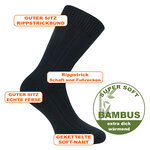 Dicke Bambus-Socken schwarz - 10