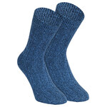 Dicke Bambus Socken blau - 5