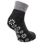 Dicke Alpaka Wolle Kurz-Socken ABS Noppen anthrazit - 12