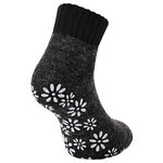 Dicke Alpaka Wolle Kurz-Socken ABS Noppen anthrazit - 5