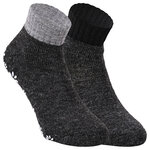 Dicke Alpaka Wolle Kurz-Socken ABS Noppen anthrazit - 8