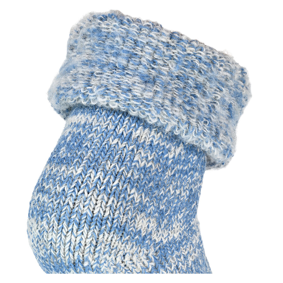 Kuschel-Wollsocken ABS-Noppen blau-melange - 3