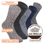 Norwegersocken Schafwolle Grobstrick melange-mix - 2