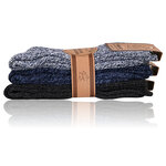 Norwegersocken Schafwolle Grobstrick melange-mix - 15
