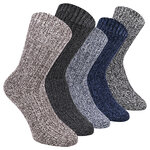 Norwegersocken Schafwolle Grobstrick melange-mix - 1