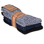 Norwegersocken Schafwolle Grobstrick melange-mix - 9
