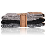 Norwegersocken Schafwolle Grobstrick melange-mix - 4
