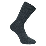 Alpaka-Wolle Socken gerippt anthrazit - 13