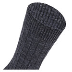 Alpaka-Wolle Socken gerippt anthrazit - 6
