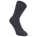 Alpaka-Wolle Socken gerippt anthrazit - 7