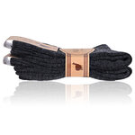 Alpaka-Wolle Socken gerippt anthrazit - 3