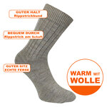 Alpaka-Wolle Socken gerippt beige - 9