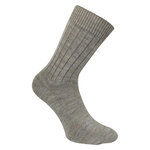 Alpaka-Wolle Socken gerippt beige - 13