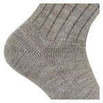 Alpaka-Wolle Socken gerippt beige - 11