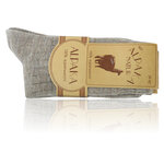 Alpaka-Wolle Socken gerippt beige - 14