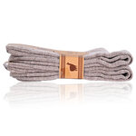 Alpaka-Wolle Socken gerippt beige - 5