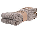 100% Virgin Wool Schafwollsocken braun - 8